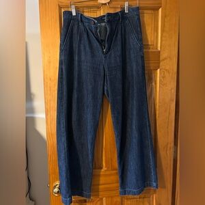 J. Crew Wide Leg High Waisted Trouser Jeans